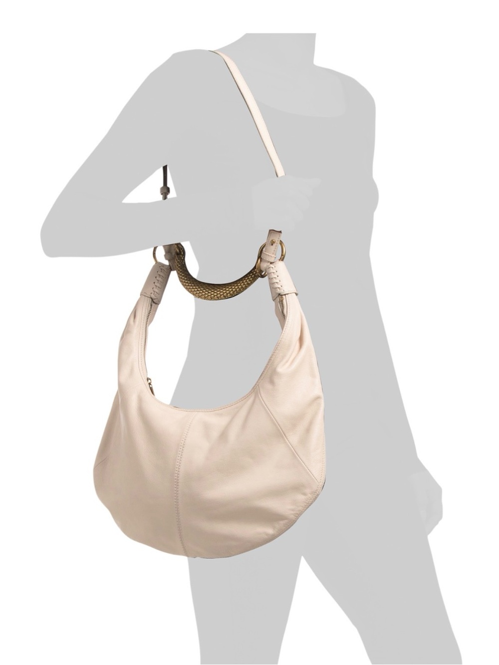 🩶WALTER BAKER LEATHER JANE HOBO WITH ENGRAVED HANDLE AND SHOULDER STRAP - NWT🩶